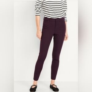 Women's High Rise Pixie Skinny Pants in Wine Color